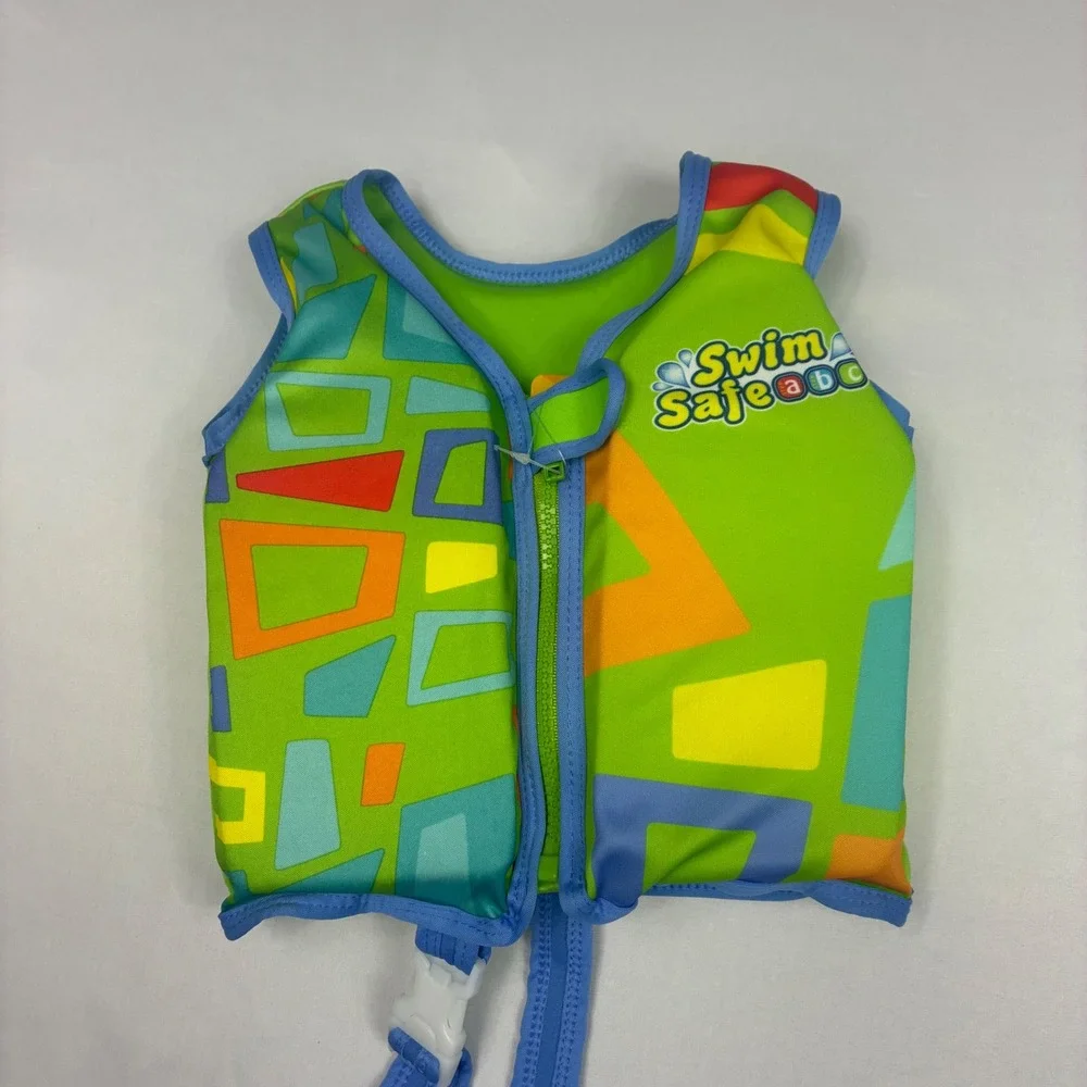 Swim Safe ABC Fabric Swim Vest Kids S/M Green NEW Step B Aquastar‎ Pool UPF 50